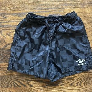 Black kids Umbro shorts; size 2xs